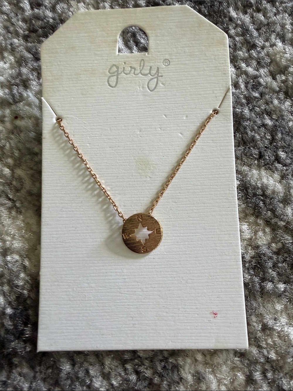 Petite Gold Compass Star Pendant Necklace